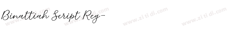 Binattiah Script Reg字体转换